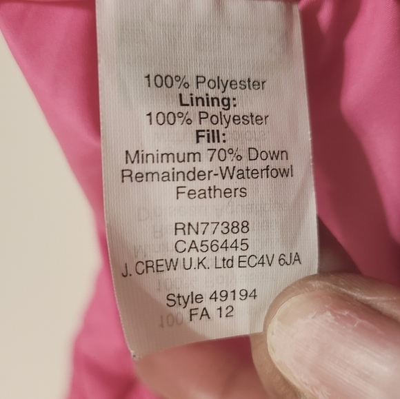 J. Crew | Women's Hot Pink Excursion Down Quilted Puffer Vest (Size Medium) - Picture 4 of 12